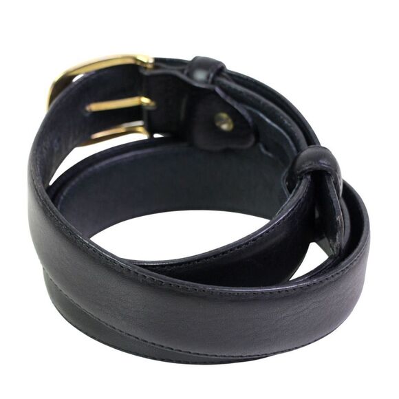L'Artigiano BLACK REAL LEATHER 1 1/8"Wd CASUAL DRESS MEN'S BELT 38/105-130 (G67 - Picture 4 of 12